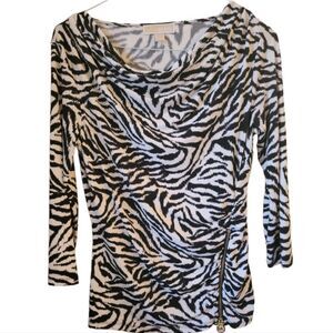 Michael Kors Zebra Print Shirt Size Medium